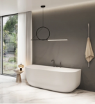 Vonia akmens masės Xonyx Balteco Marin balta 170x82x63 glaudžiama prie sienos 